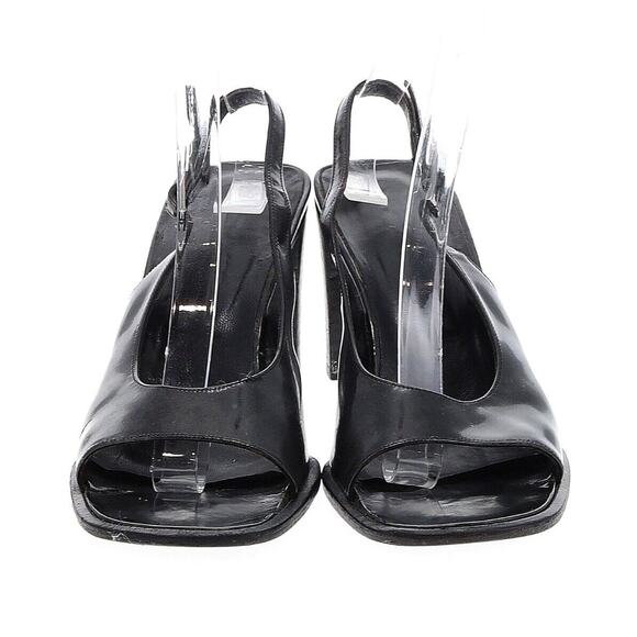 Authentic Vintage Gucci Slingback Black Open Toe Heels Size 7.5 Women’s - Picture 2 of 9